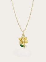 Violet Birthstone Flower Necklace – February Amethyst