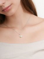 Tulip Birthstone Necklace – April Pink Gemstone - Image 2