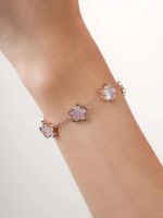 Sakura Blossom Bracelet – Reversible Mother of Pearl Flowers - Image 2