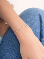 Blue Gemstone Bracelet – Sterling Silver with Delicate Sparkle - Image 2