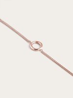 Circle Link Bracelet – Rose Gold Minimalist Design