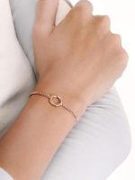 Circle Link Bracelet – Rose Gold Minimalist Design - Image 2